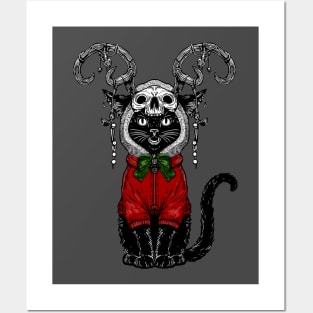 Krampus Christmas Cat Posters and Art